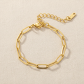 Gold Plated Paperclip Bracelet