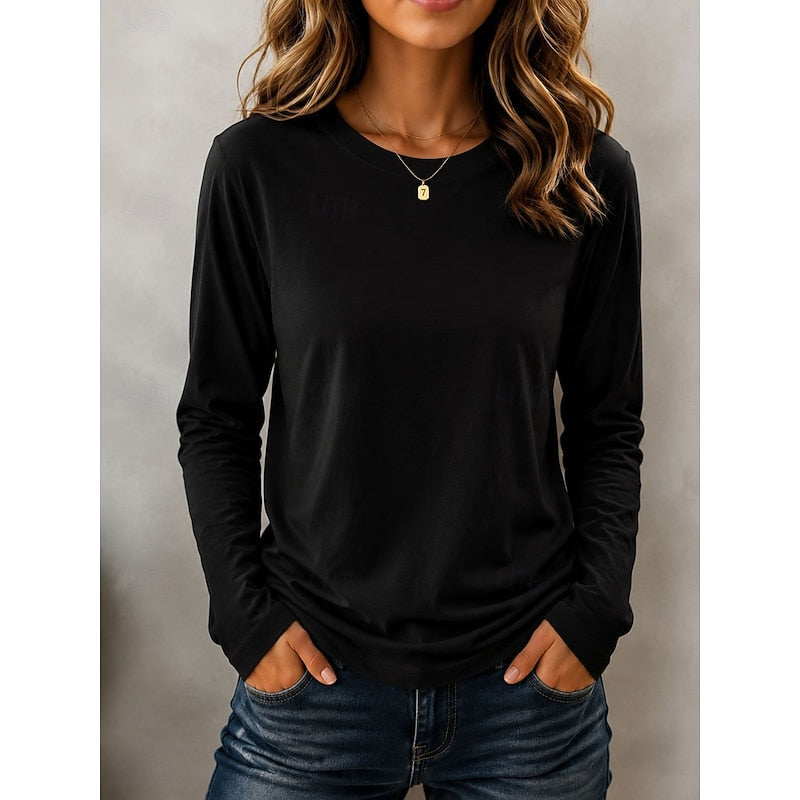 Classic Crew Neck Long Sleeve Top