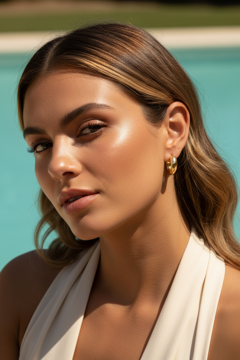 Essential Hoop Earrings | Gold-Plated | Ivory Nova