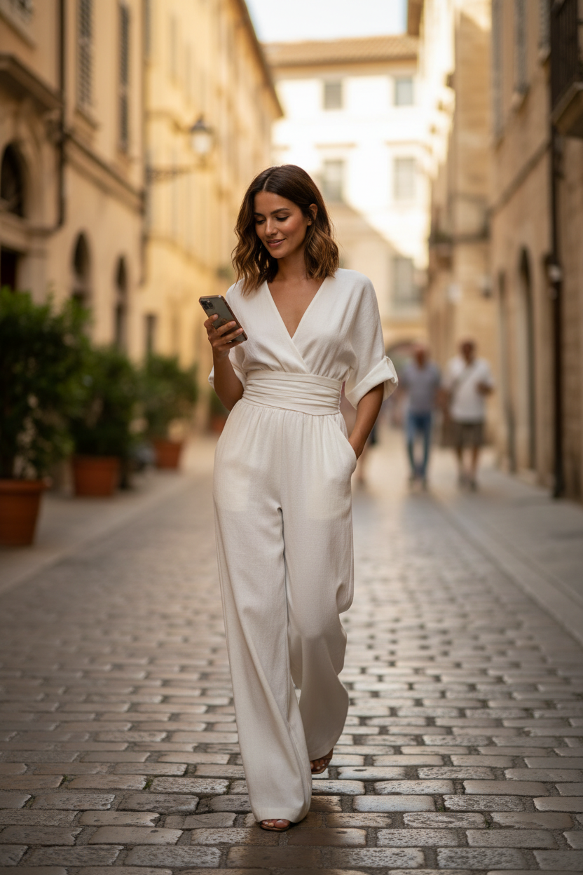 Wrap Wide Leg Jumpsuit