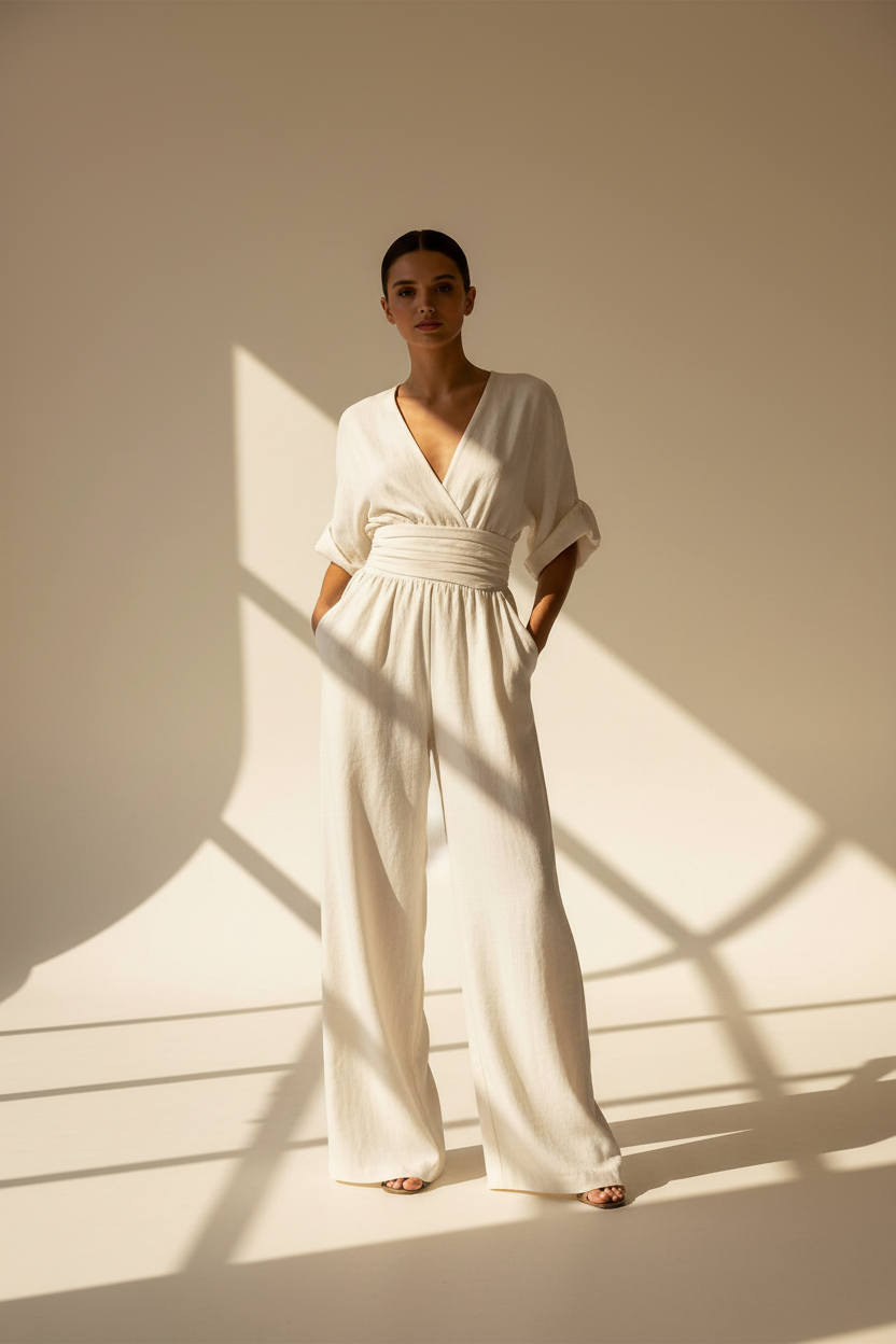 Wrap Wide Leg Jumpsuit