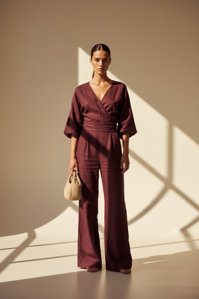 Wrap Wide Leg Jumpsuit