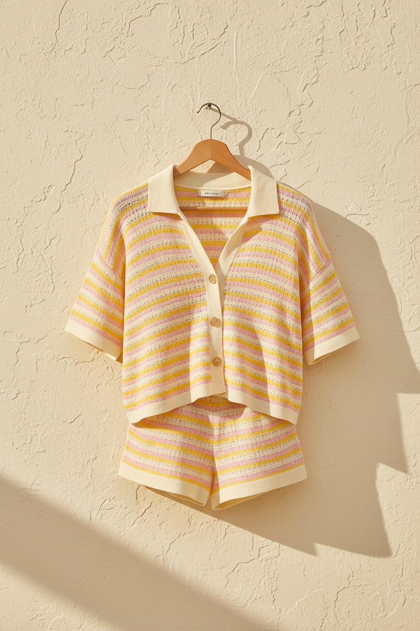 Striped Knit Co-Ord Set