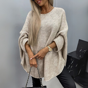 Textured Knit V-Neck Sweater