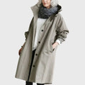 Hooded Waterproof Long Trench Coat