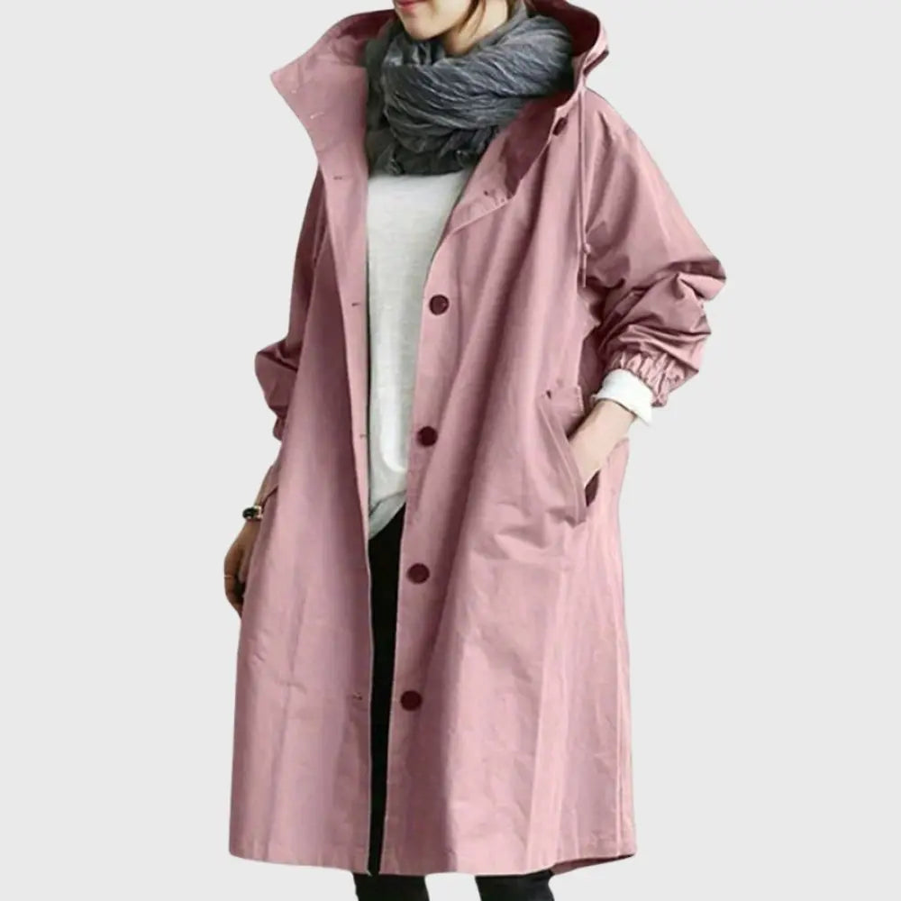 Hooded Waterproof Long Trench Coat