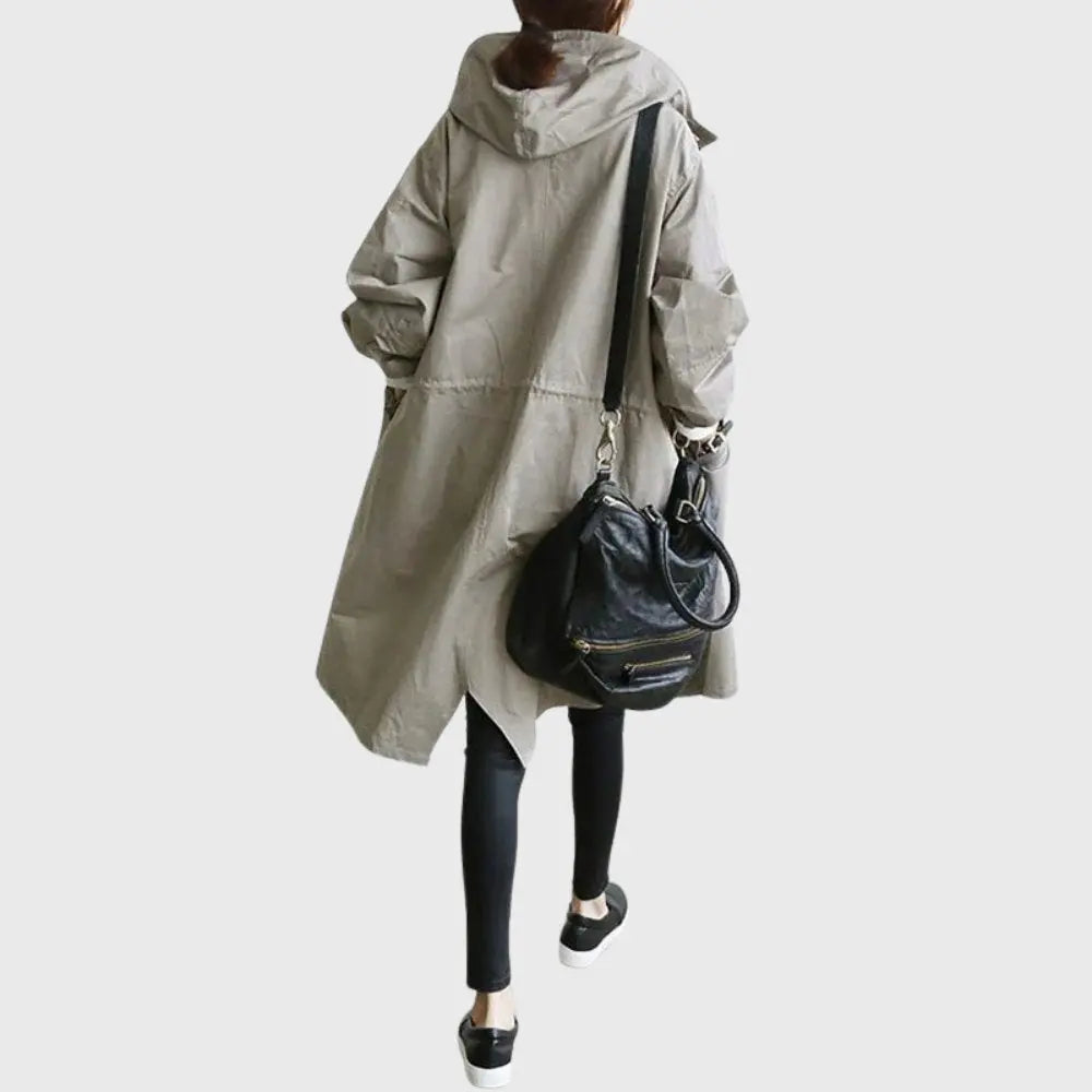 Hooded Waterproof Long Trench Coat