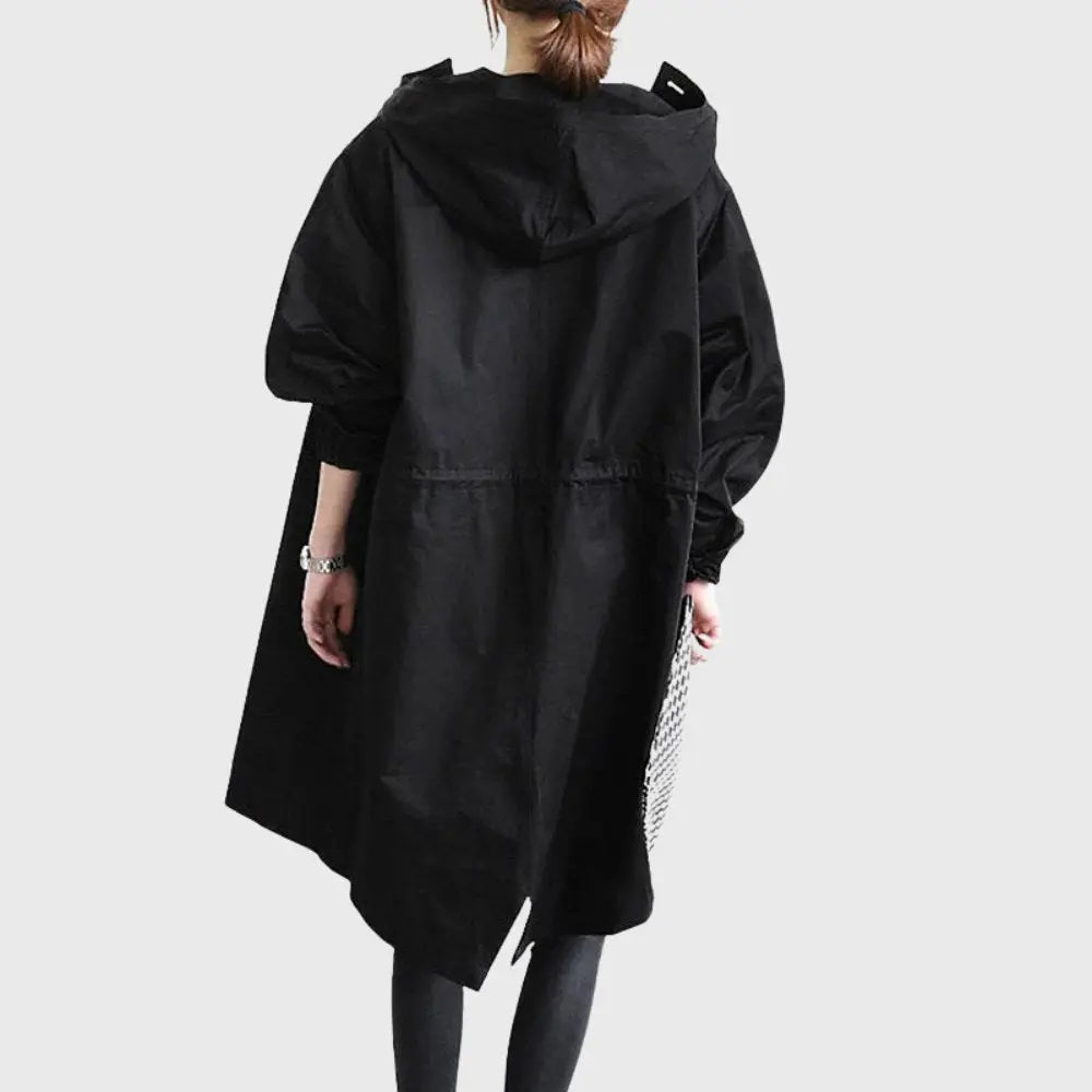 Hooded Waterproof Long Trench Coat