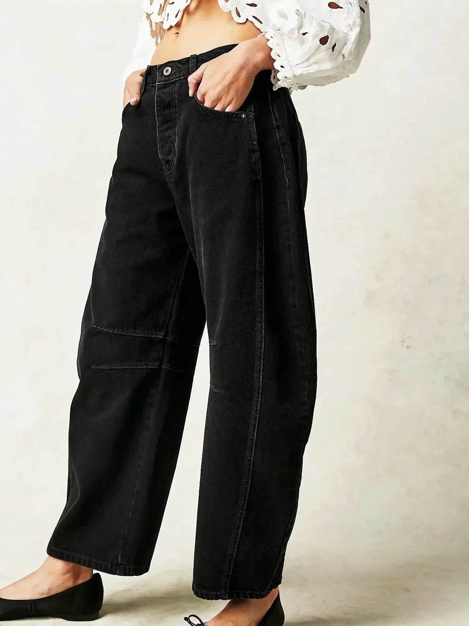 Leopard Print Wide Leg Jeans