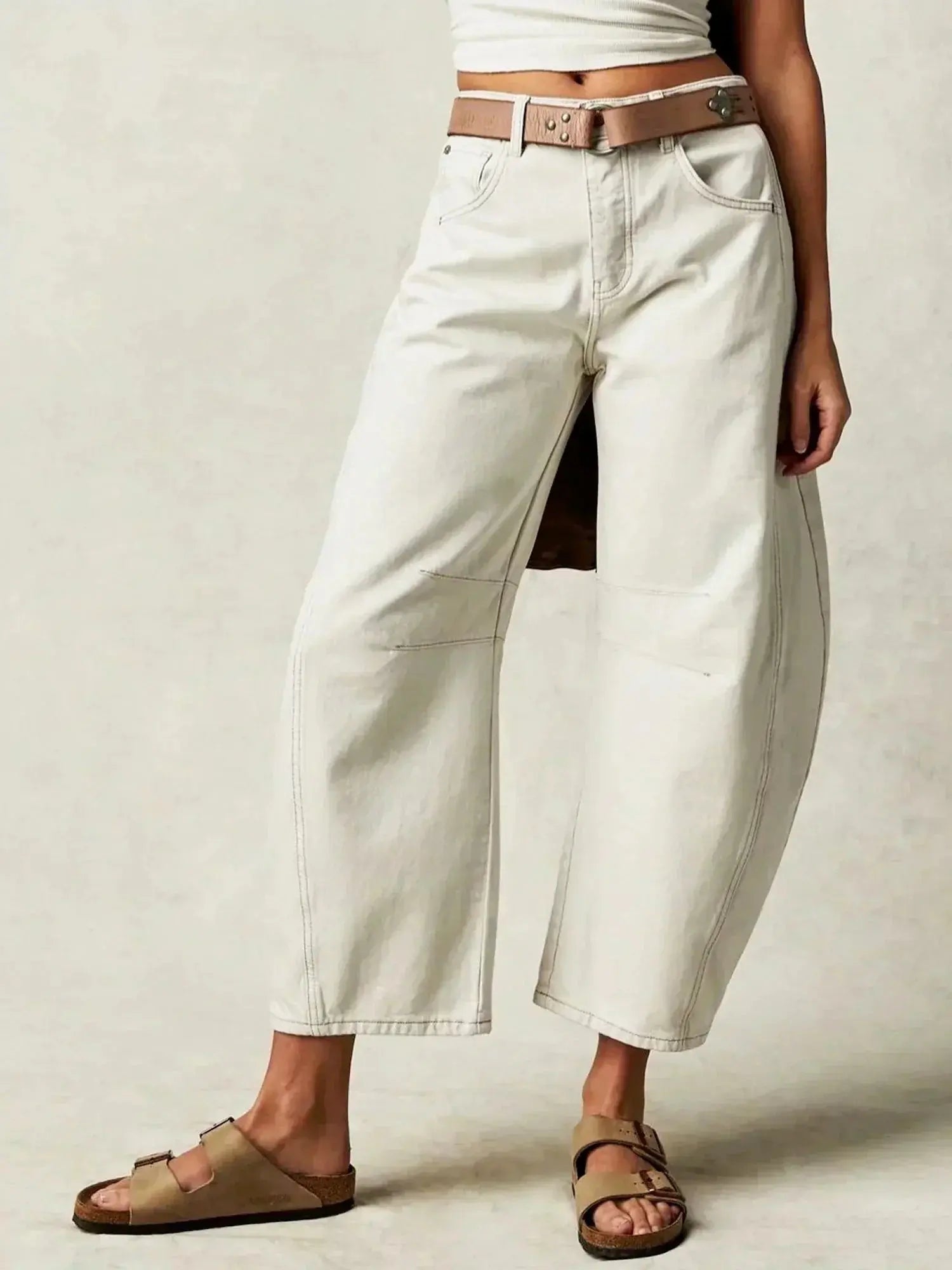 Leopard Print Wide Leg Jeans