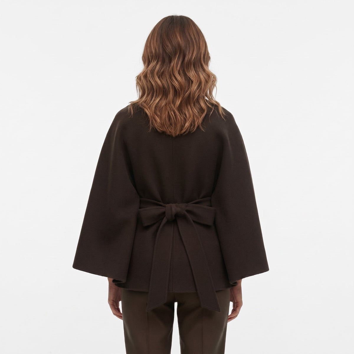 Women’s Wool Cape Coat Batwing Sleeve