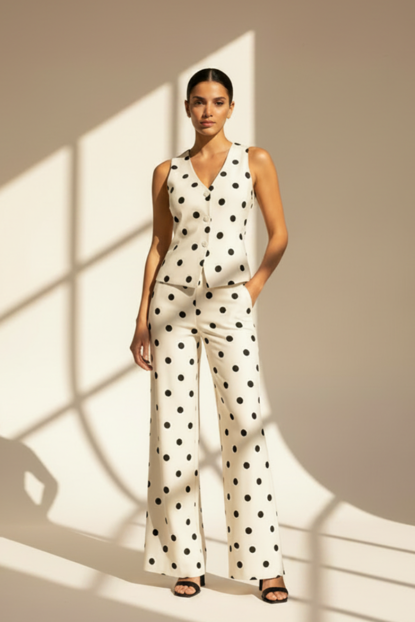 Polka Dot Two Piece Co-Ord Set
