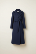 Belted Wool Blend Longline Coat