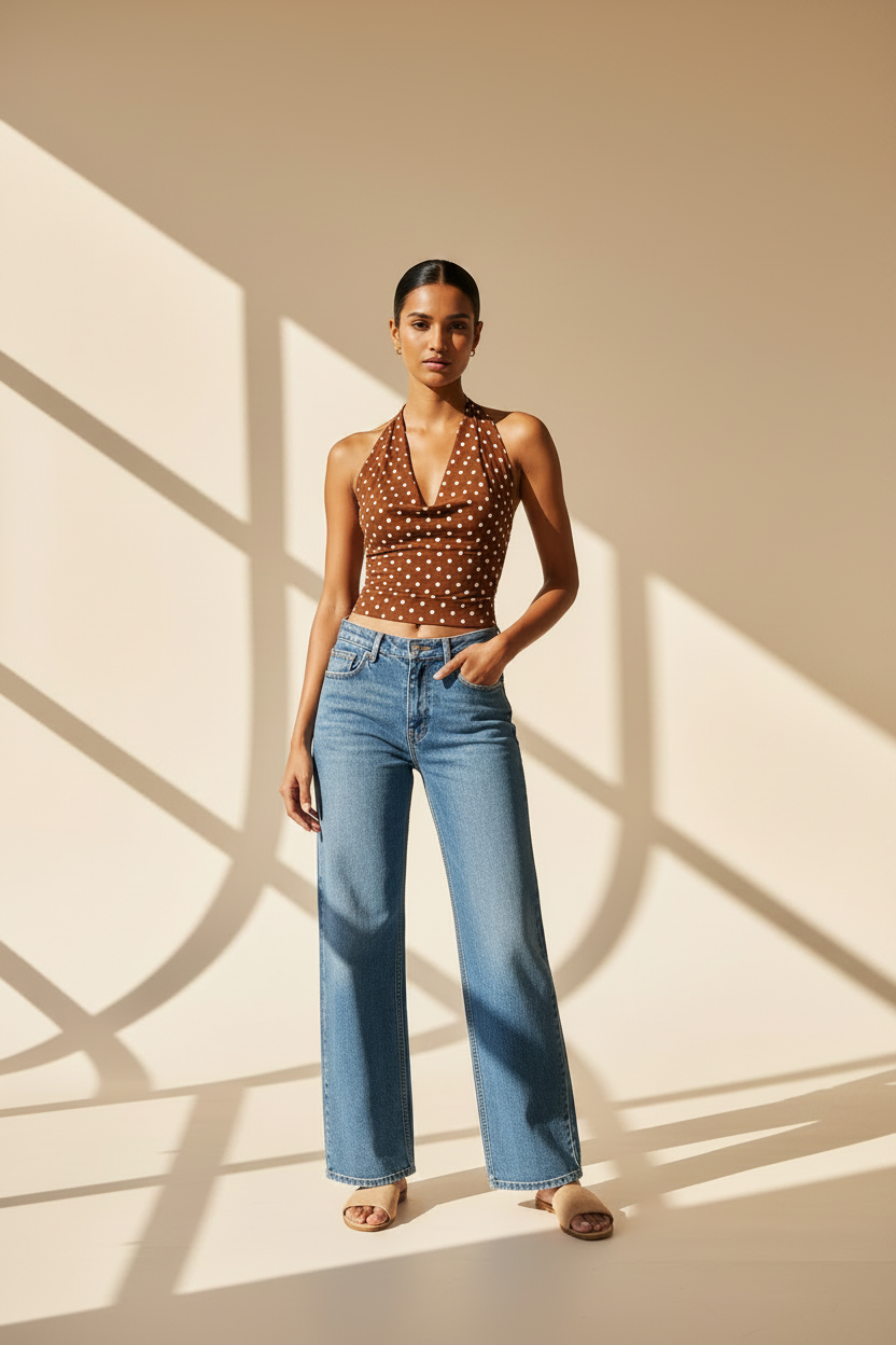 Halter Neck Satin Top