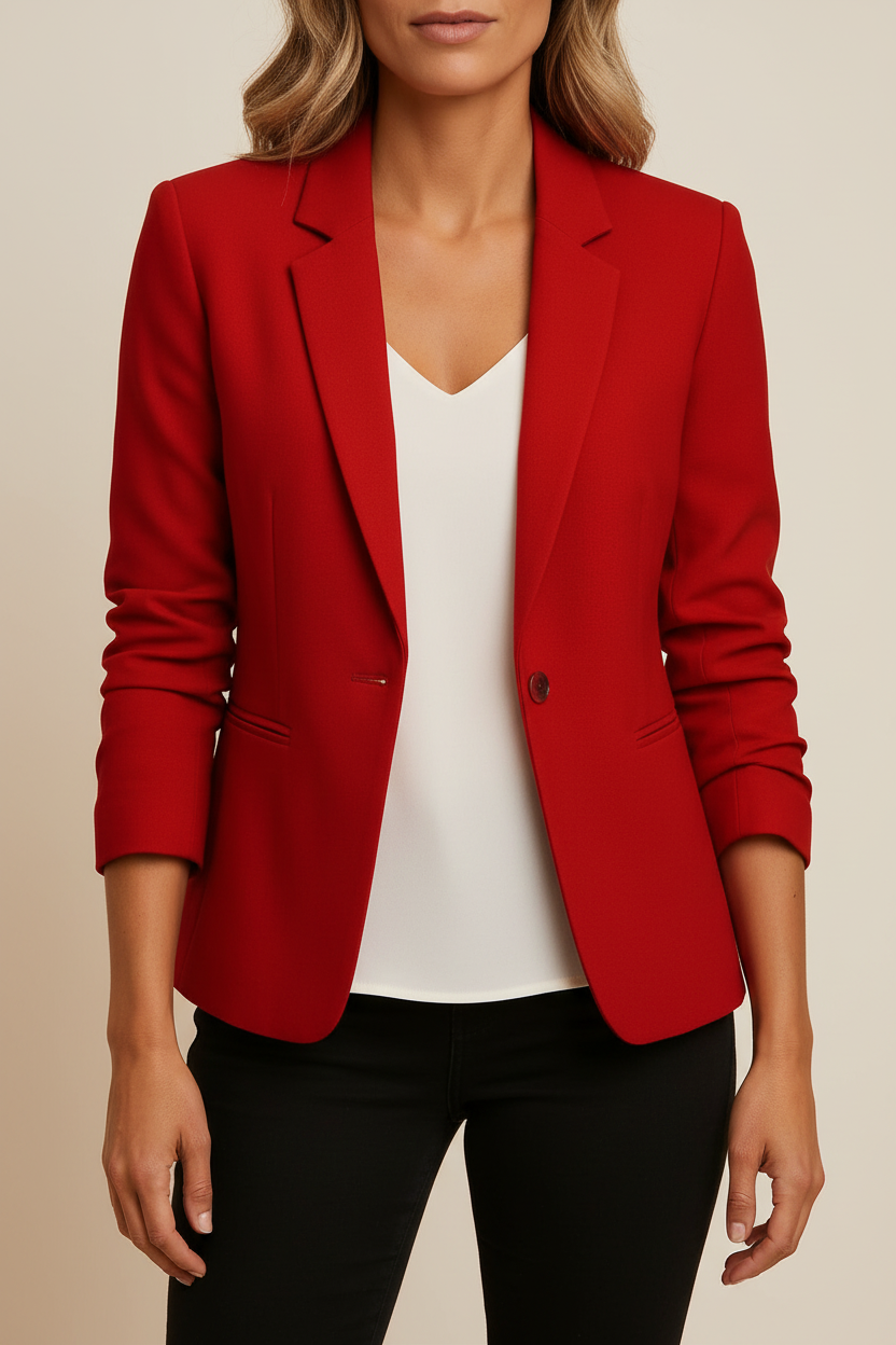 Slim Fit One Button Blazer