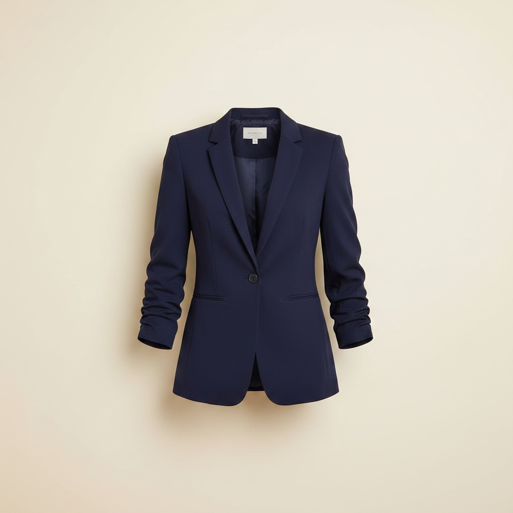 Slim Fit One Button Blazer