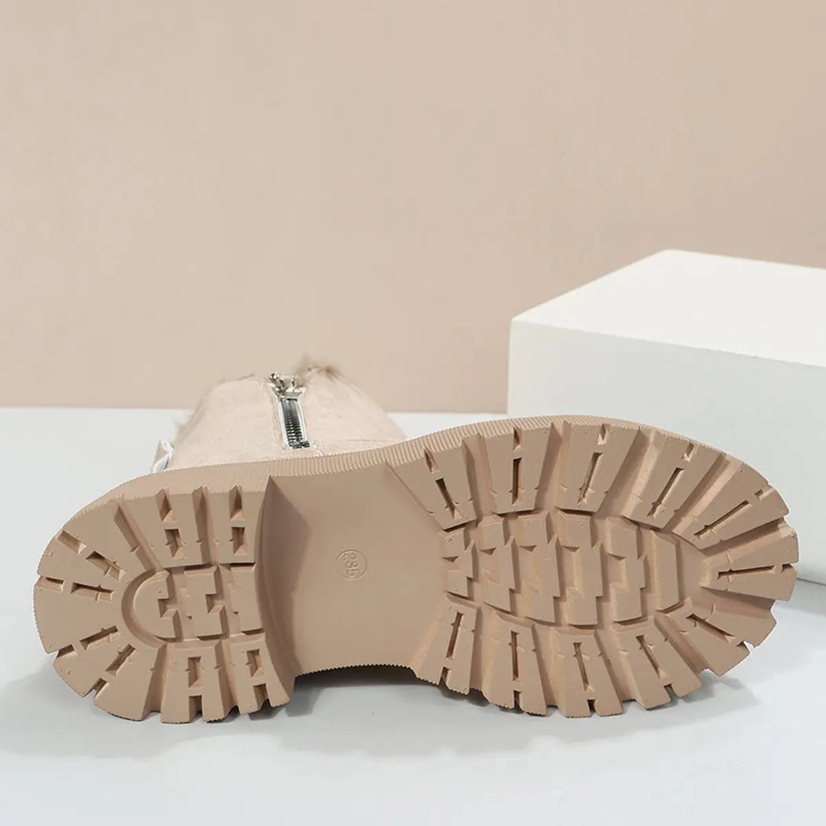 Fleece Lined Suede Slip On Boots