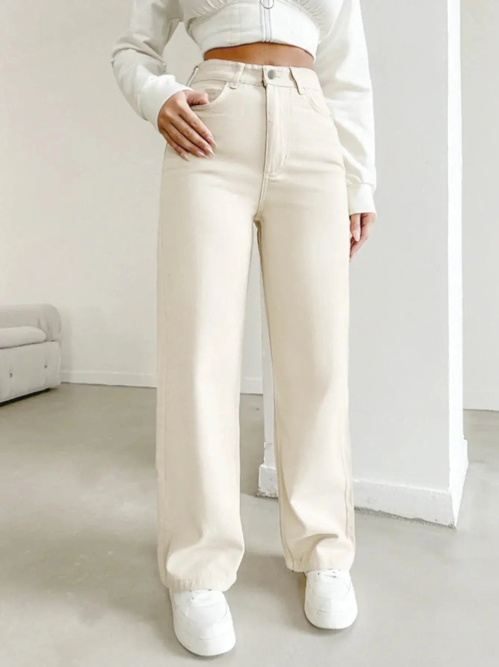 High Waist Loose Wide Leg Jeans
