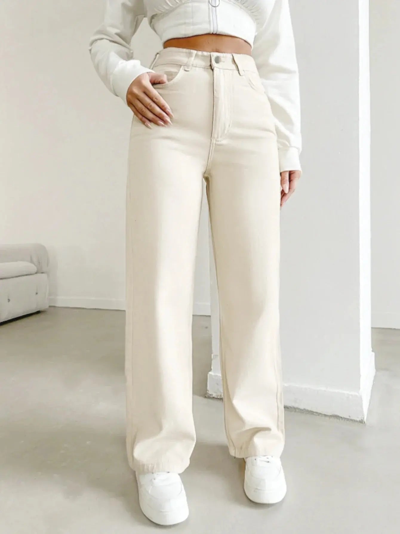 High Waist Loose Wide Leg Jeans