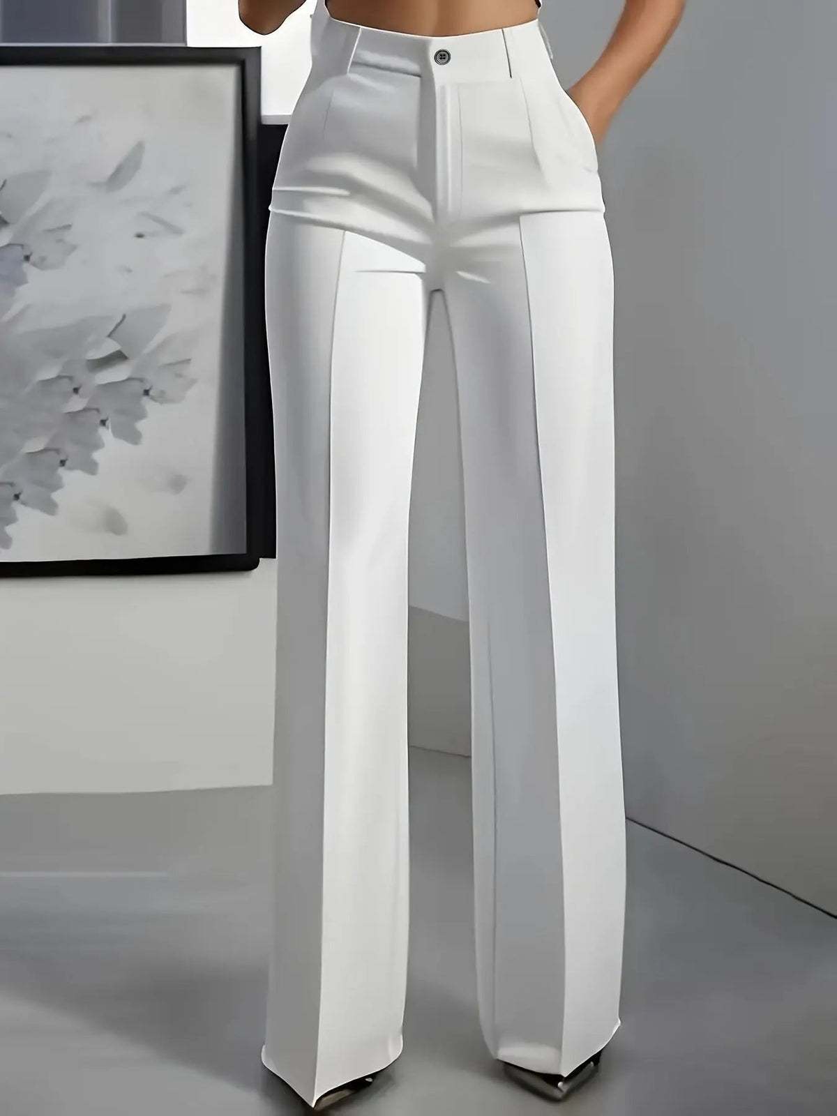 High Waisted Wide Leg Trousers