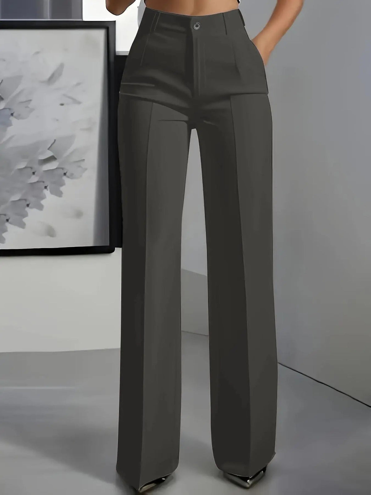 High Waisted Wide Leg Trousers