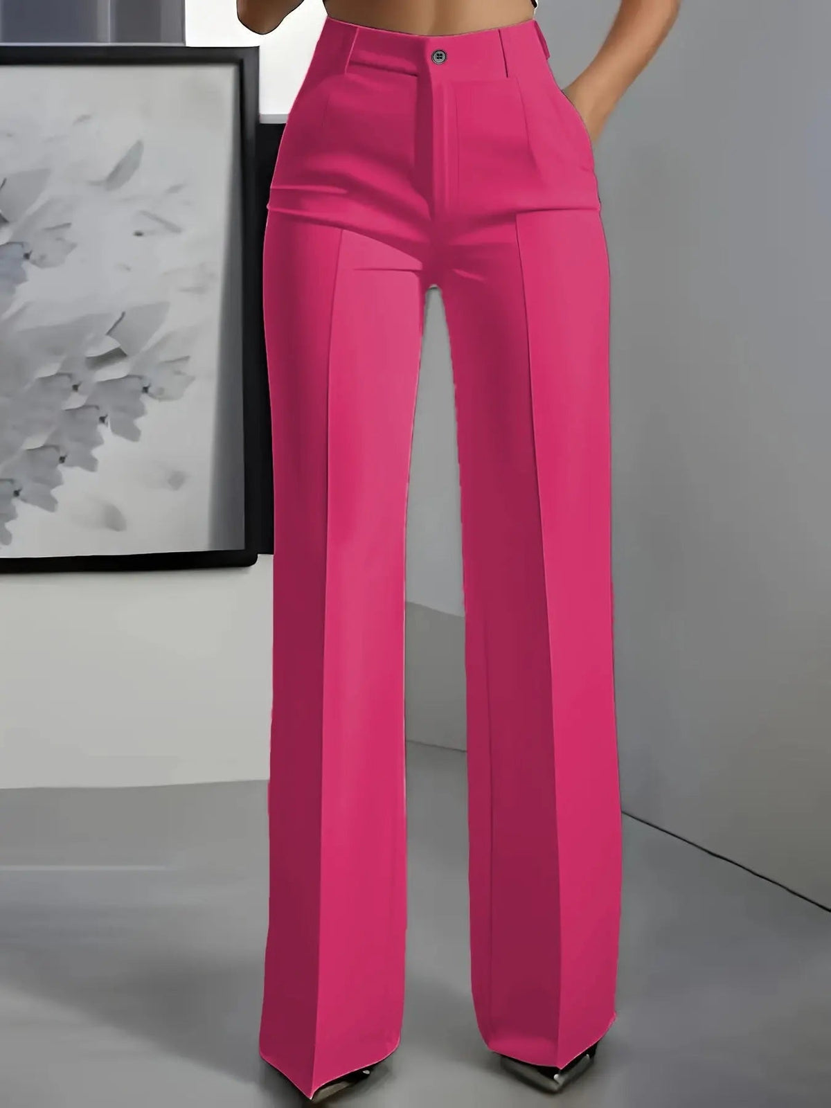 High Waisted Wide Leg Trousers