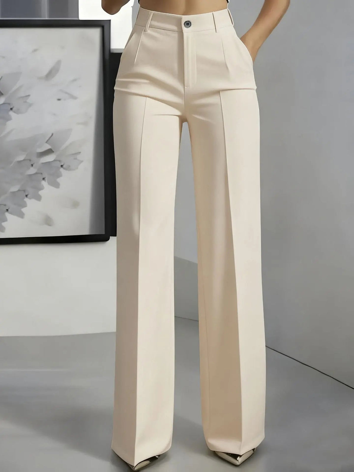 High Waisted Wide Leg Trousers