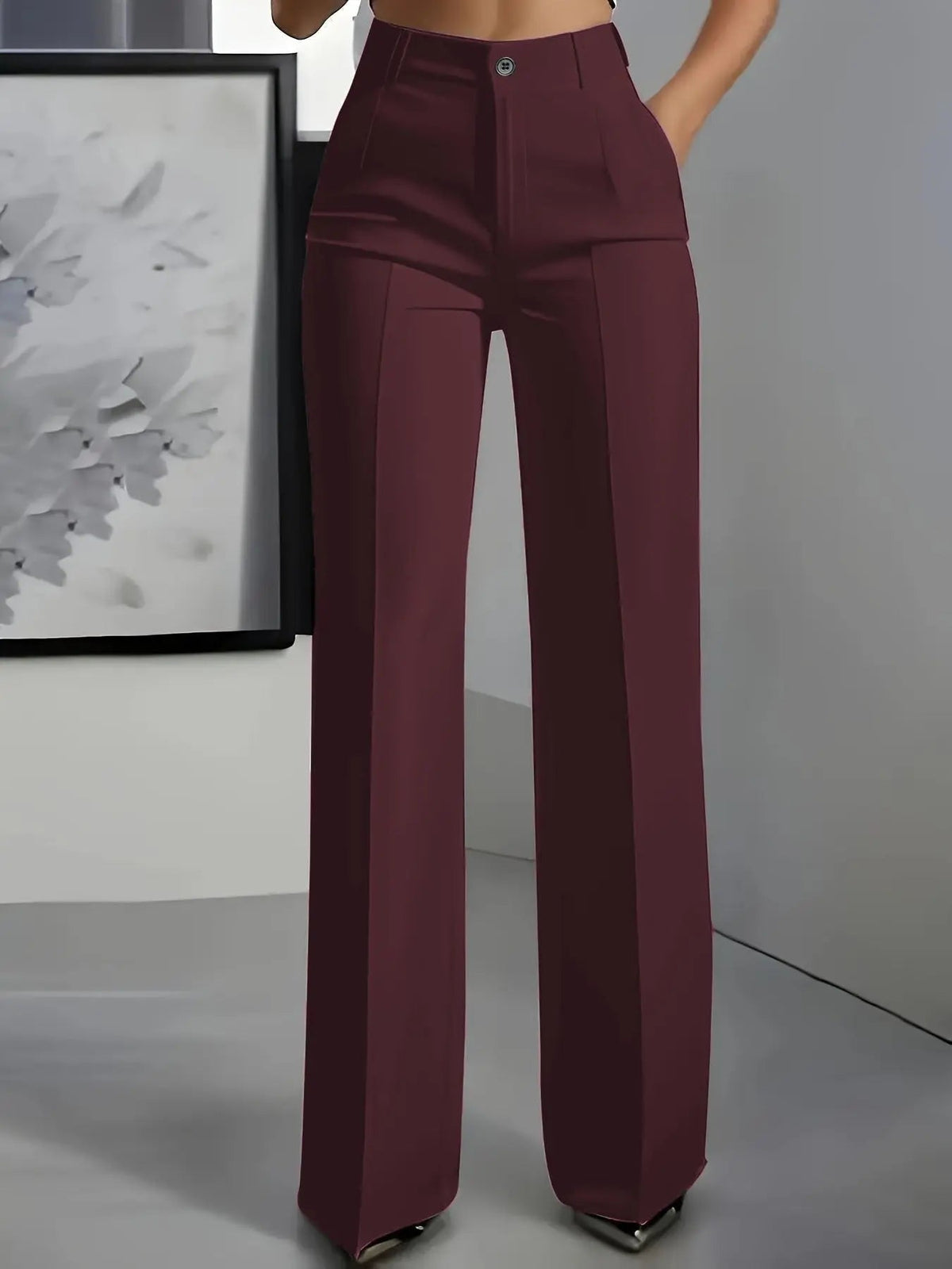 High Waisted Wide Leg Trousers