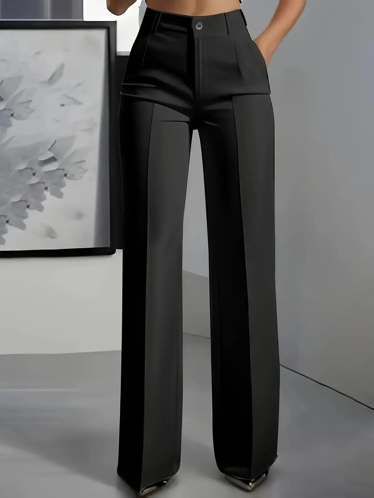 High Waisted Wide Leg Trousers
