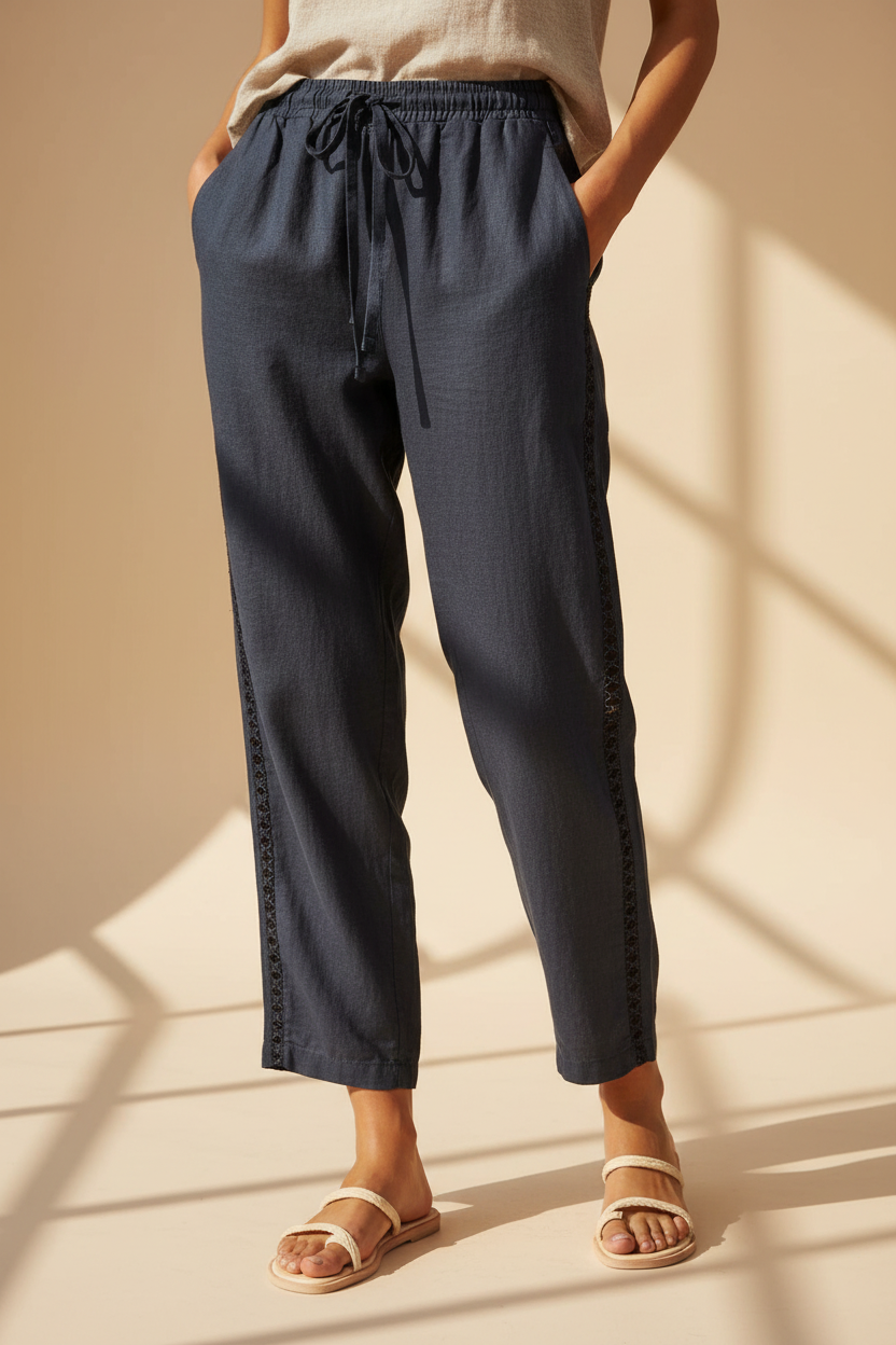 High Waisted Tapered Trousers