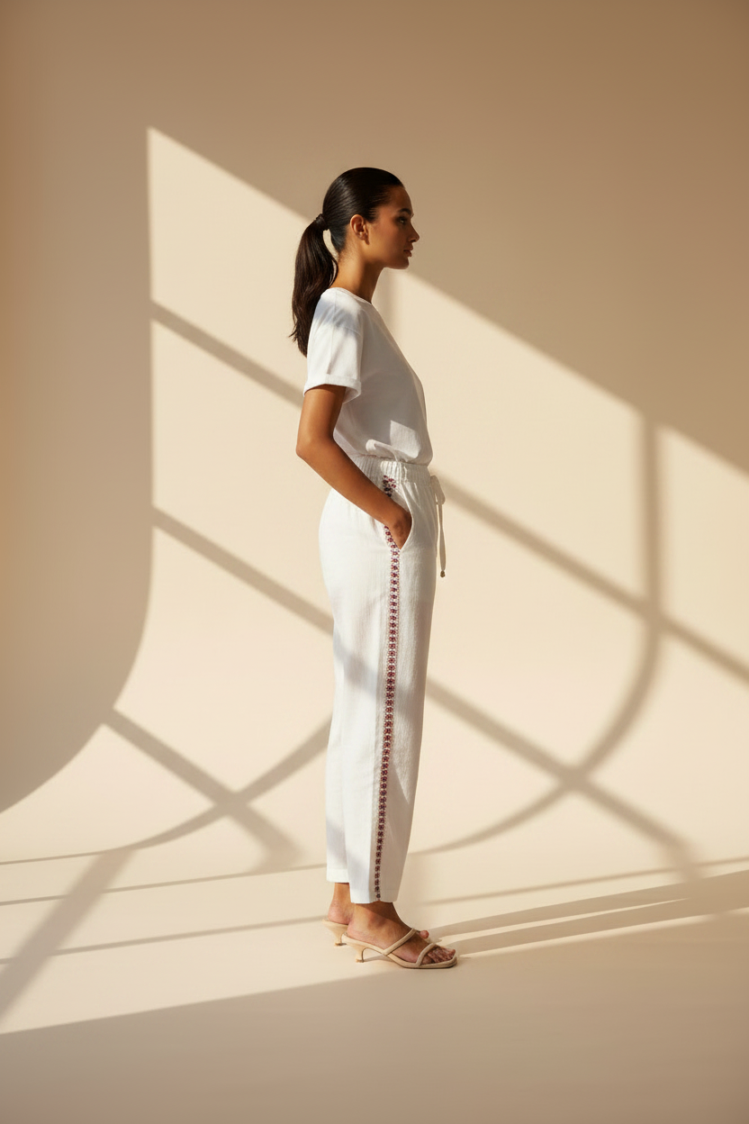 High Waisted Tapered Trousers
