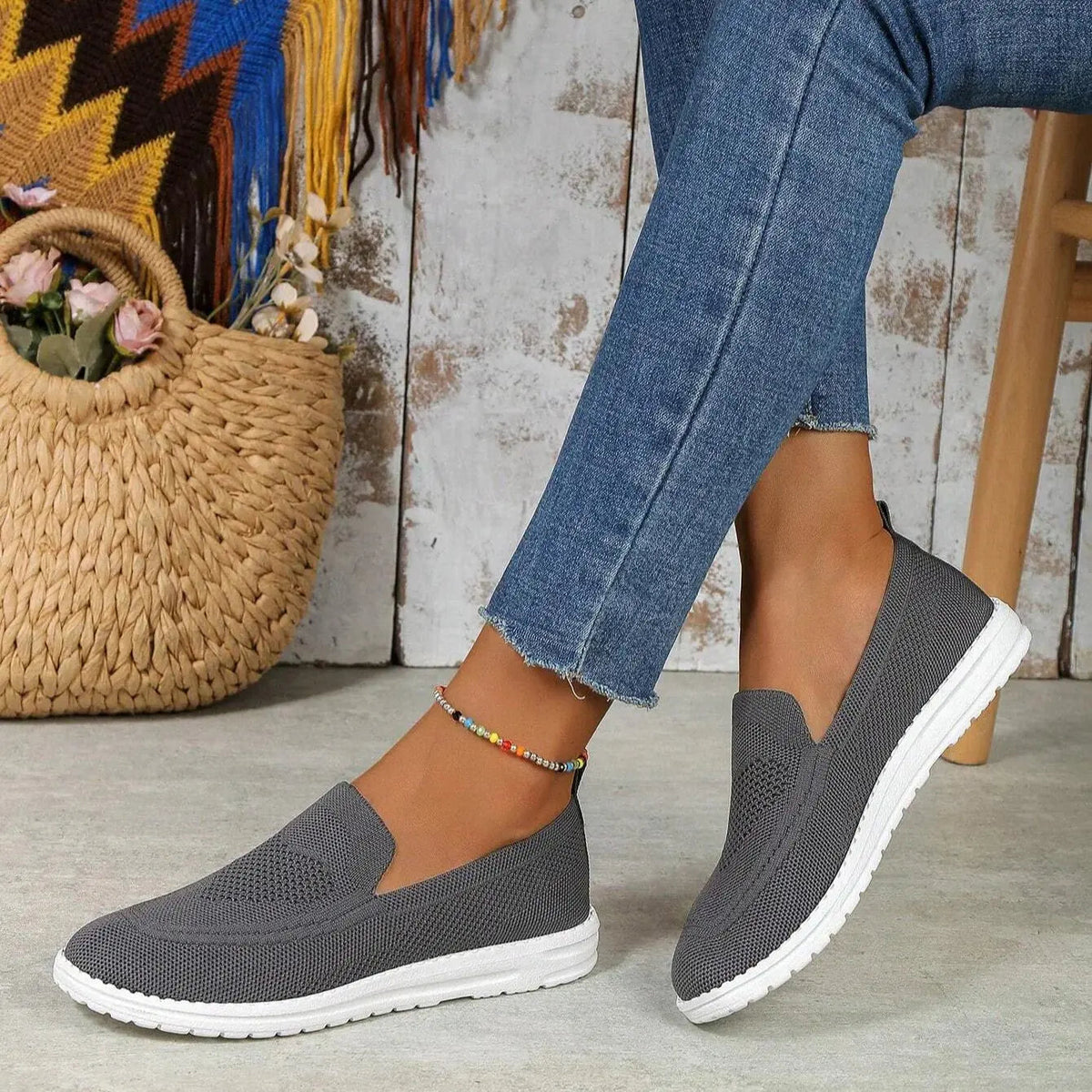 Slip-On Mesh Comfort Trainers