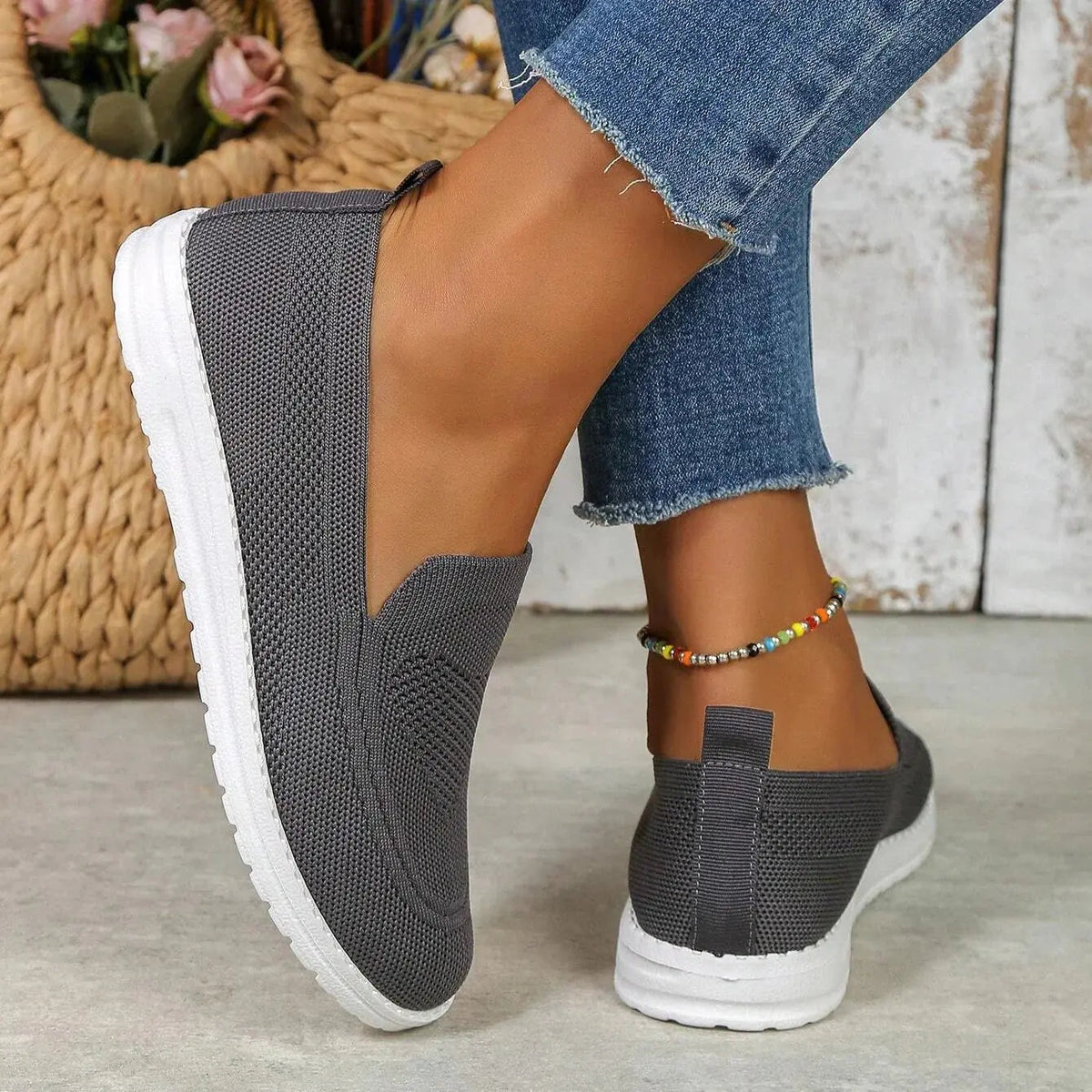 Slip-On Mesh Comfort Trainers