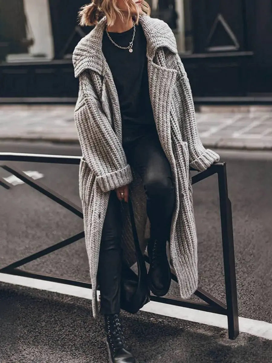Oversized Chunky Knit Longline Cardigan
