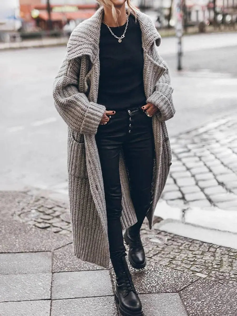 Oversized Chunky Knit Longline Cardigan