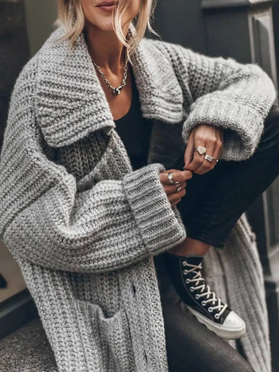 Oversized Chunky Knit Longline Cardigan