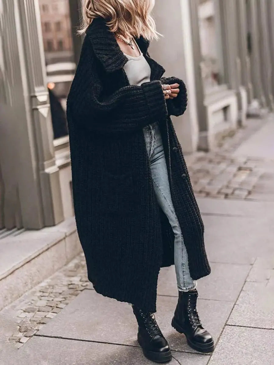 Oversized Chunky Knit Longline Cardigan