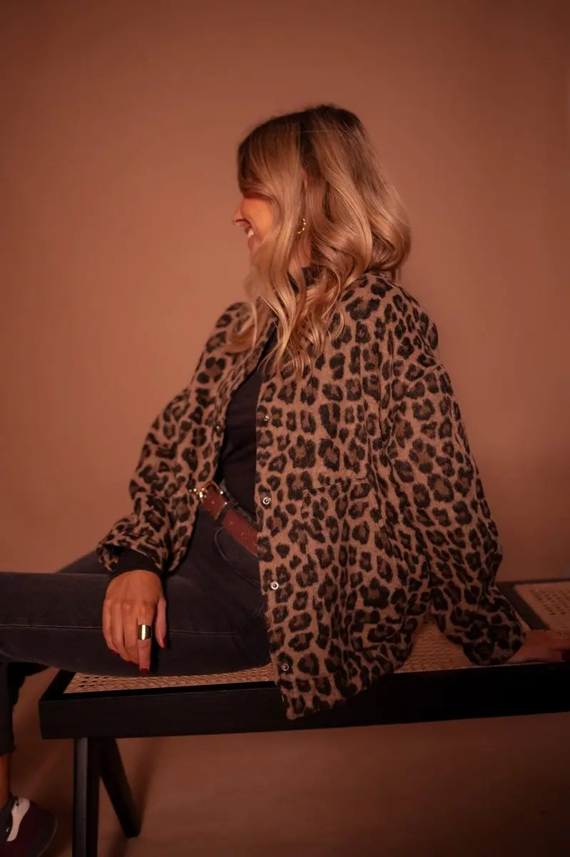 Leopard Print Quilted Jacket