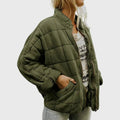 Diamond Quilted Zip Jacket