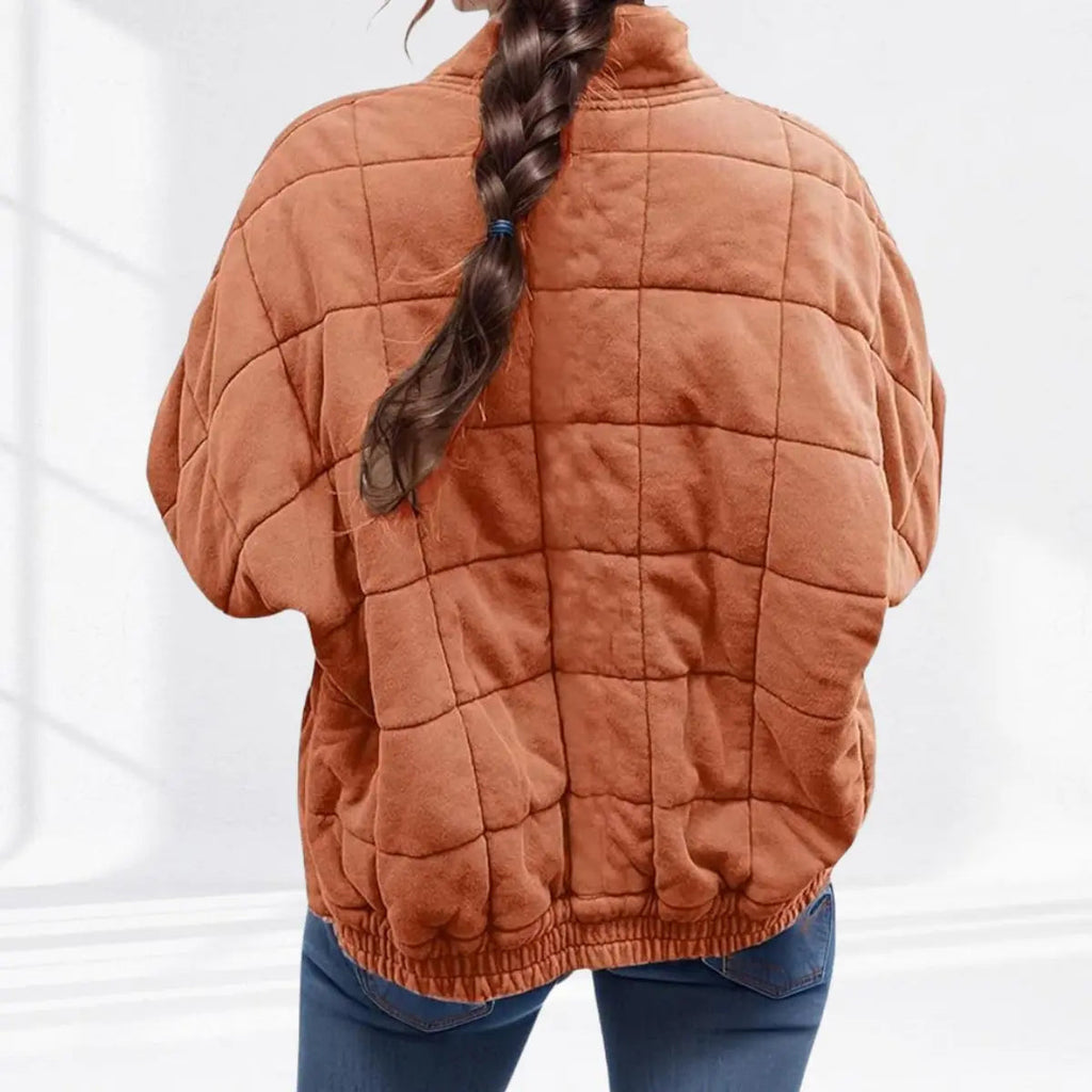 Diamond Quilted Zip Jacket