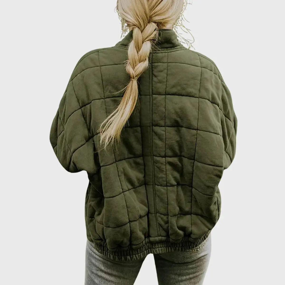 Diamond Quilted Zip Jacket
