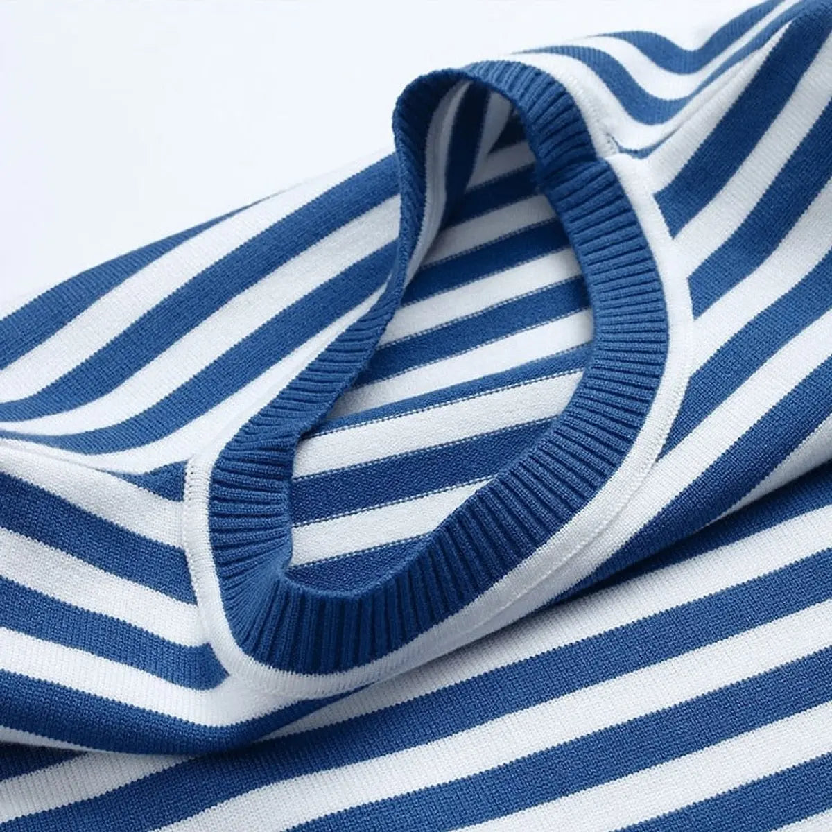 Striped Crew Neck Knit Sweater