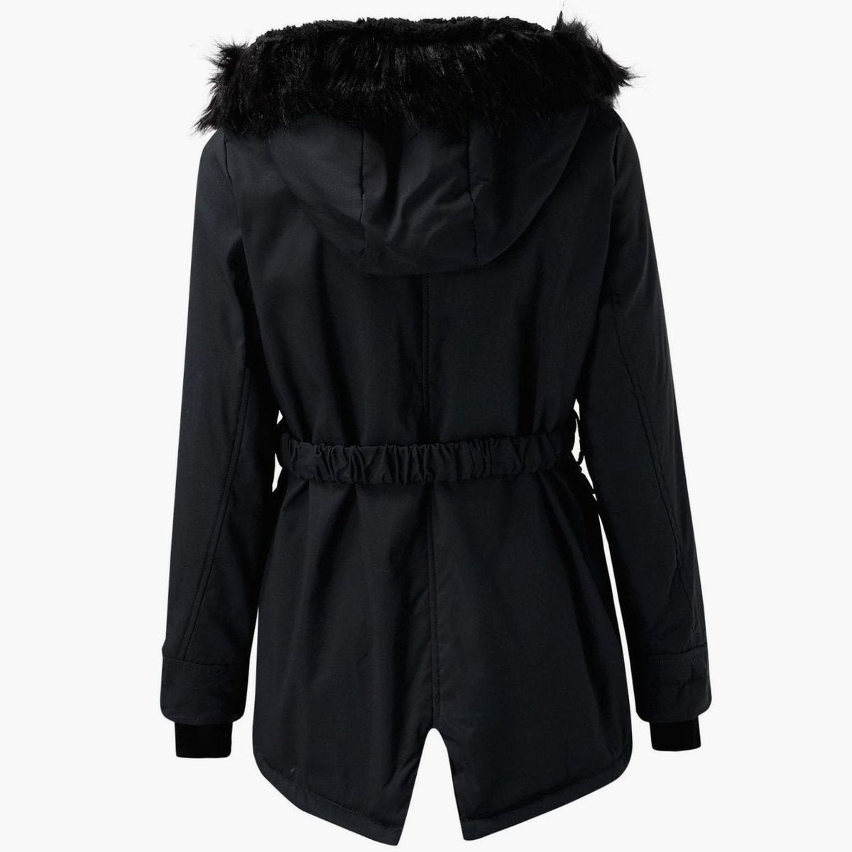 Hooded Faux Fur Padded Parka Coat