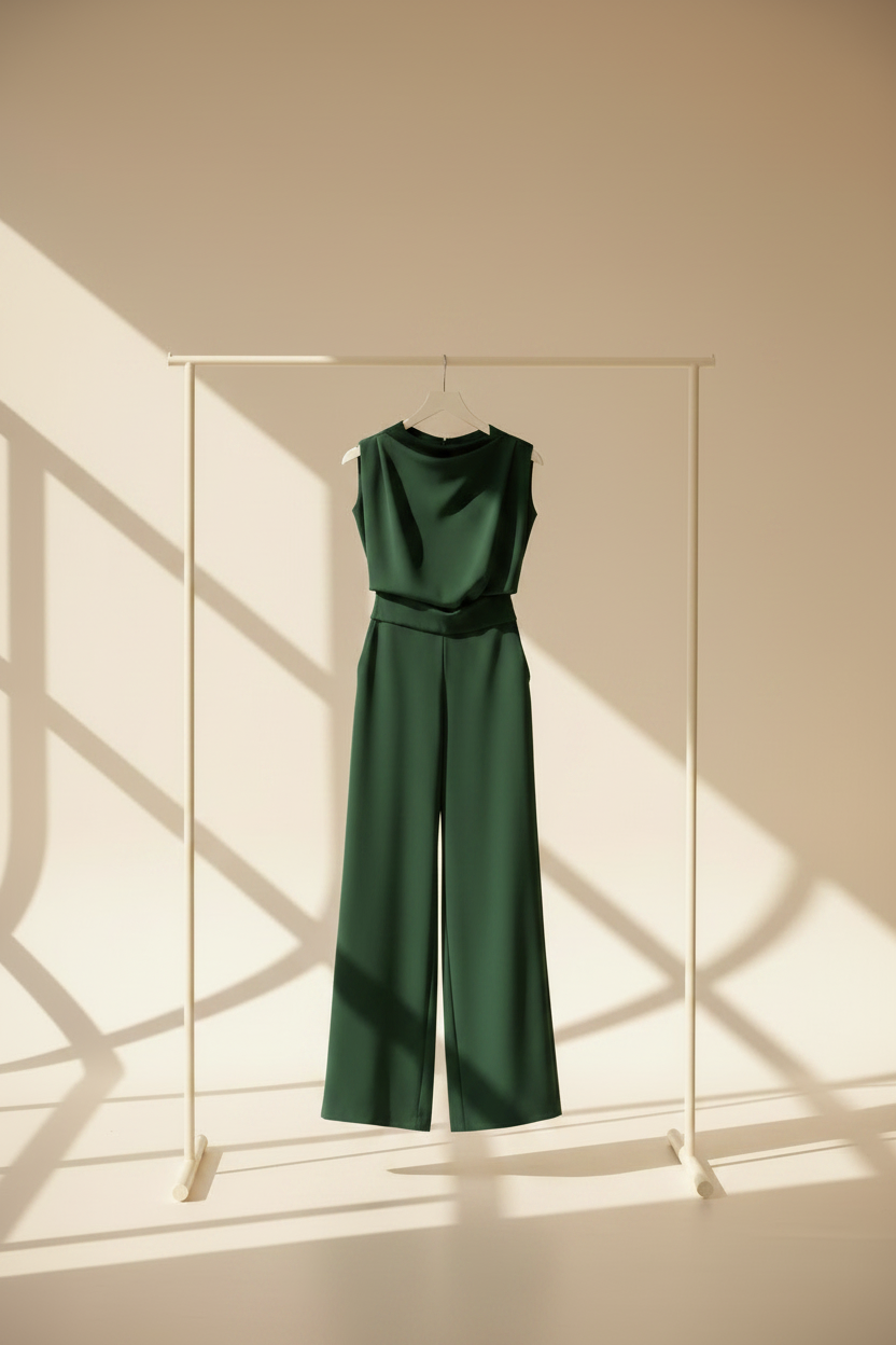 Sleeveless Wide Leg Jumpsuit