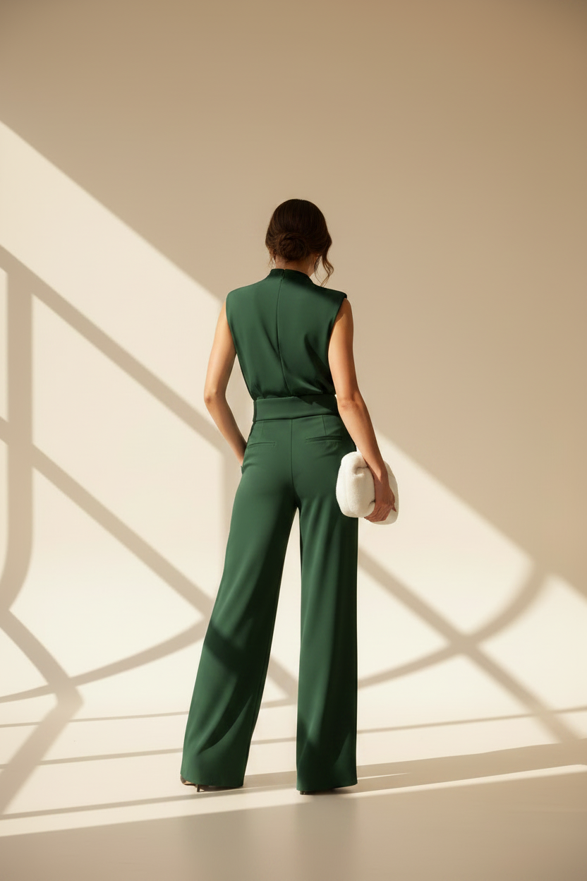 Sleeveless Wide Leg Jumpsuit