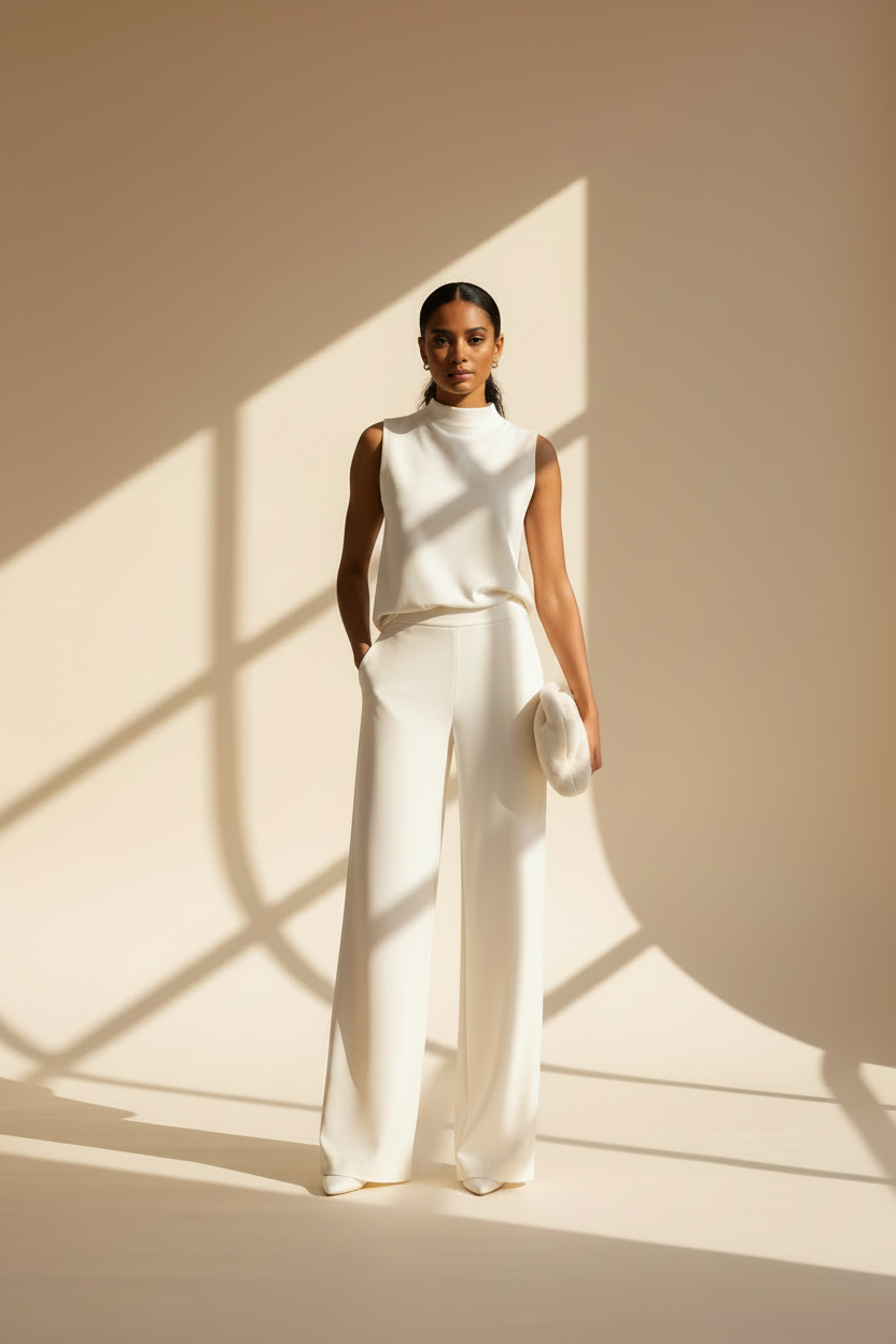 Sleeveless Wide Leg Jumpsuit
