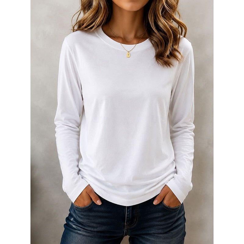 Classic Crew Neck Long Sleeve Top